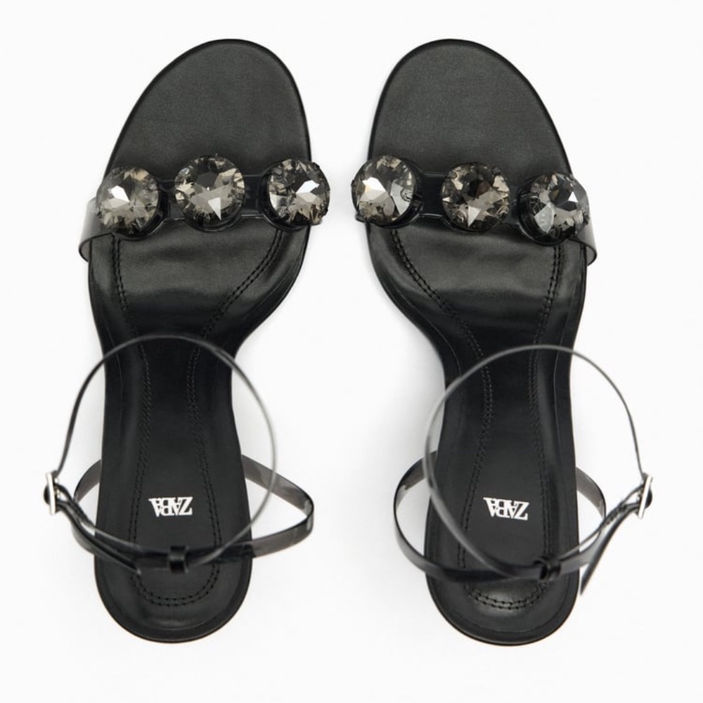 ZARA RHINESTONE HEELS - Picture 5 of 6